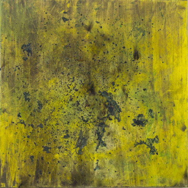 Abstract art painting: GOLD WRAPPED CANDY  80 x 90 CM
